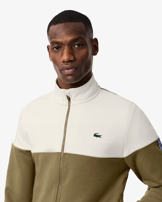 Tennis-Sweatshirt mit Rei&szlig;verschluss und Colorblock-Design