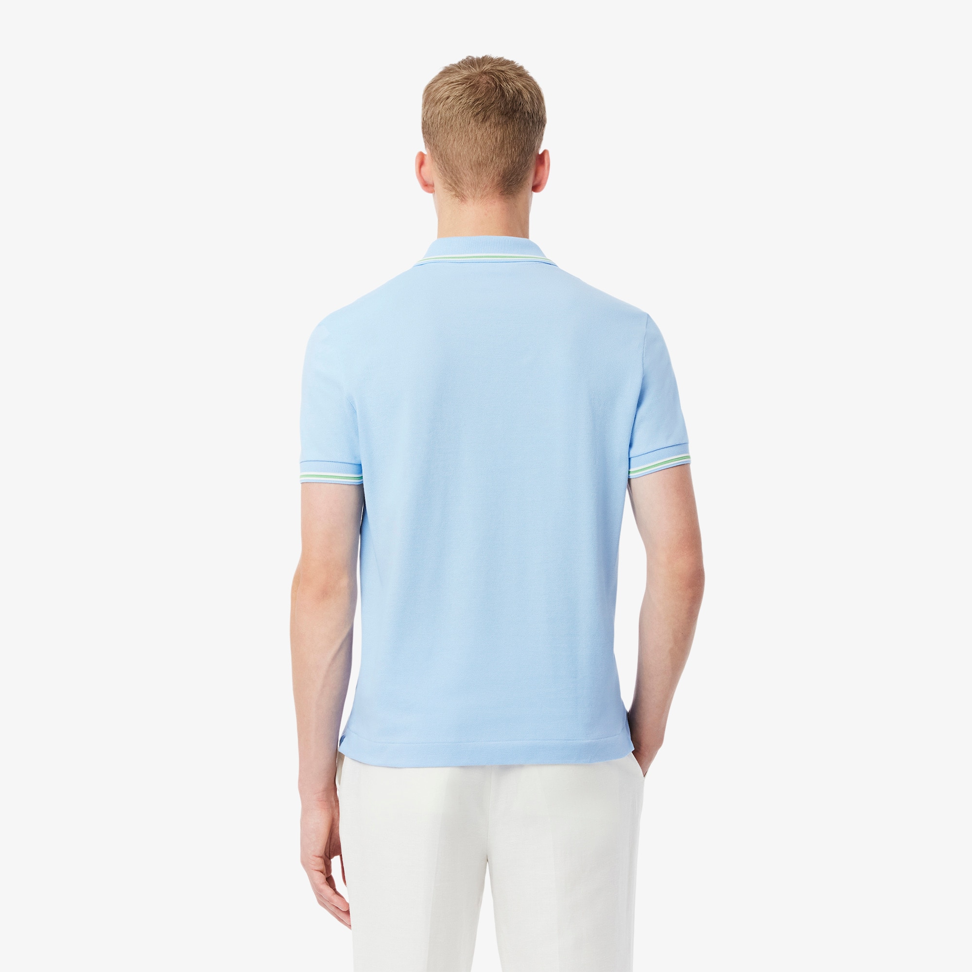 Thumbnail - Lacoste Regular Fit-Polohemd L.12.12 mit Akzent-Einfassung - Pastellblau Size XS