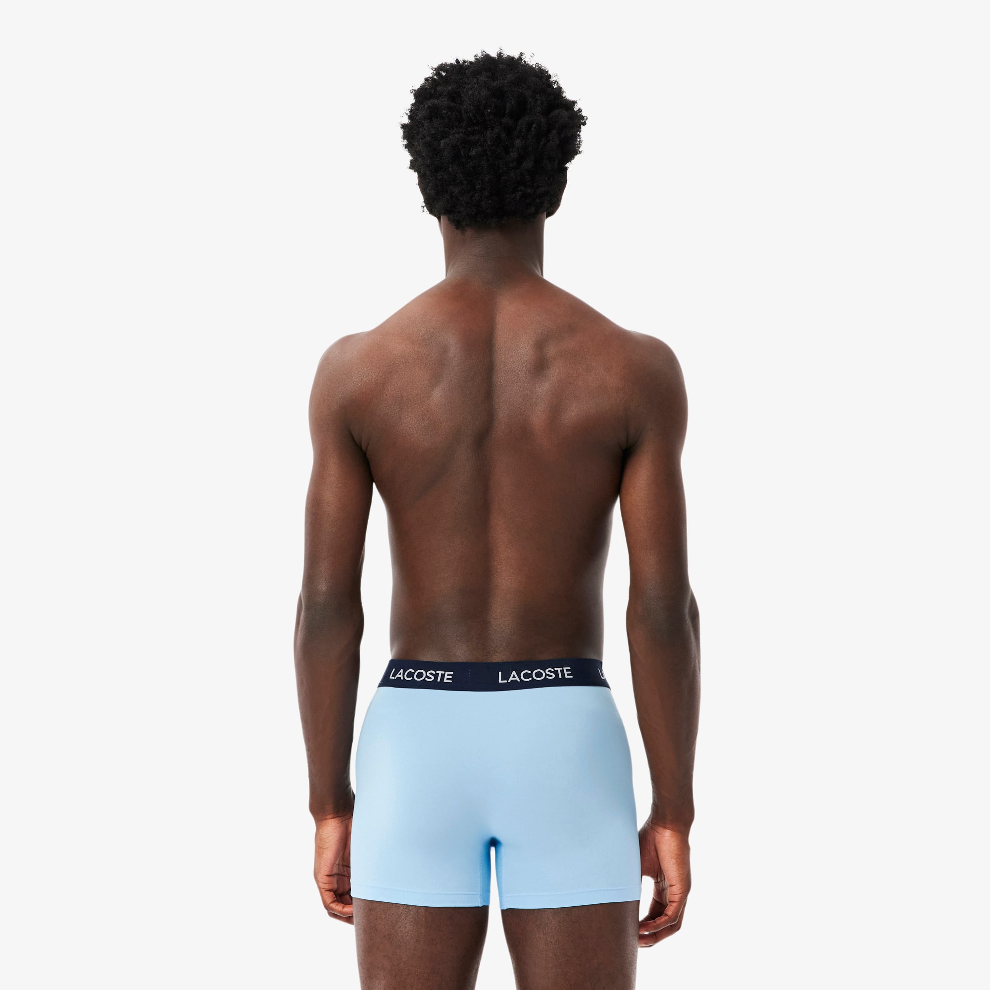 Thumbnail - Lacoste 3er-Pack Trunks aus Mikrofaser - Navy Blau / Blau Size 6 - XL