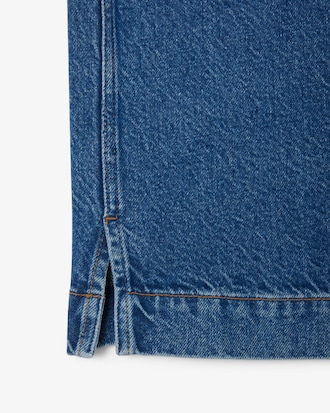 Oversized-Polohemd aus Denim