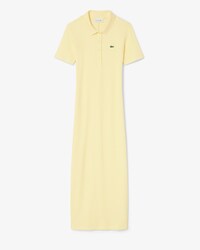 Langes Rippstrick-Polokleid aus Baumwolle