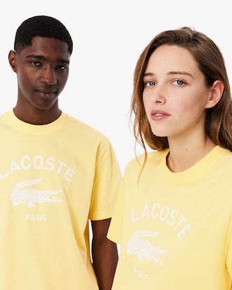 T-Shirt aus Baumwolle mit Signatur-Print