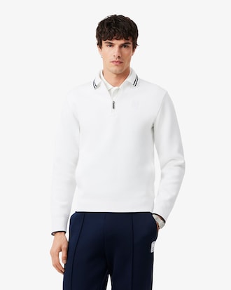 Tennis-Sweatshirt Heritage mit Polokragen und Rei&szlig;verschluss