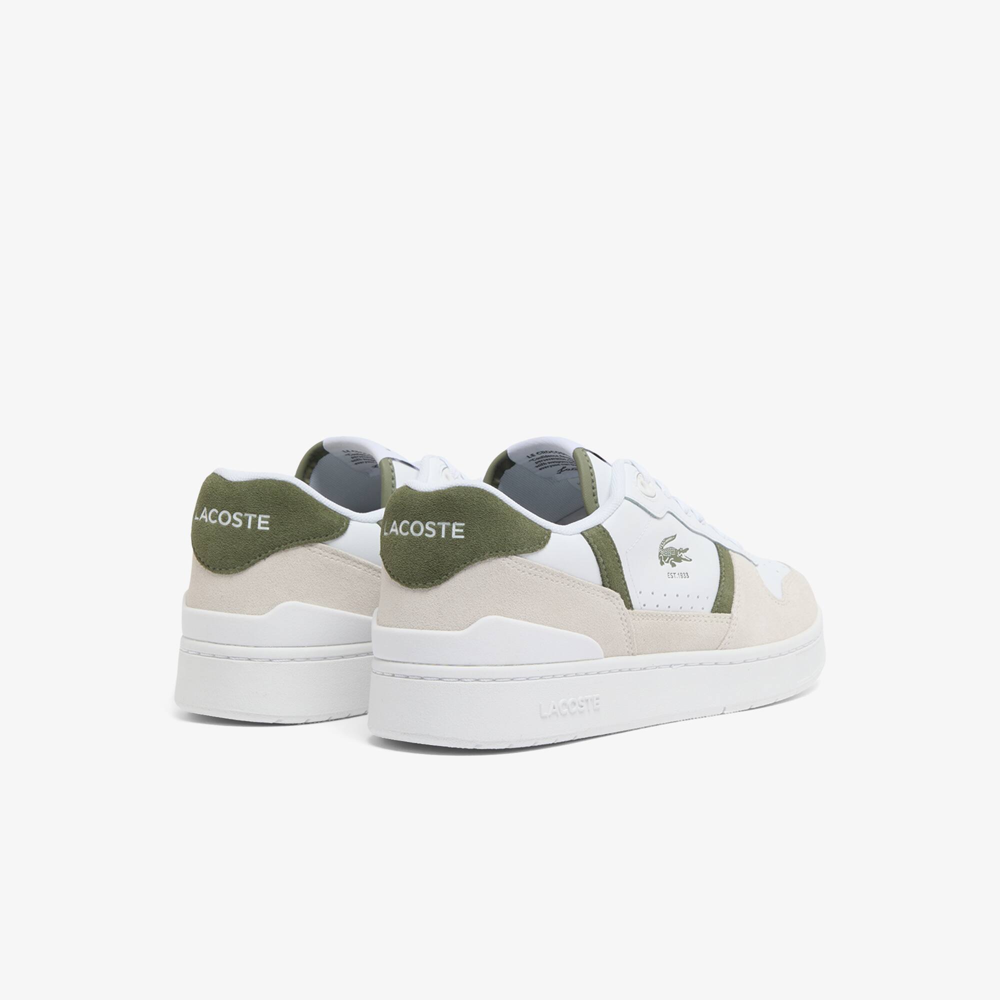 Thumbnail - Lacoste Herren-Sneakers T-Clip Set aus Leder - WHT/KHK Size 46