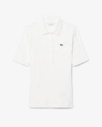 Slim Fit-Polohemd aus Pointelle-Strick