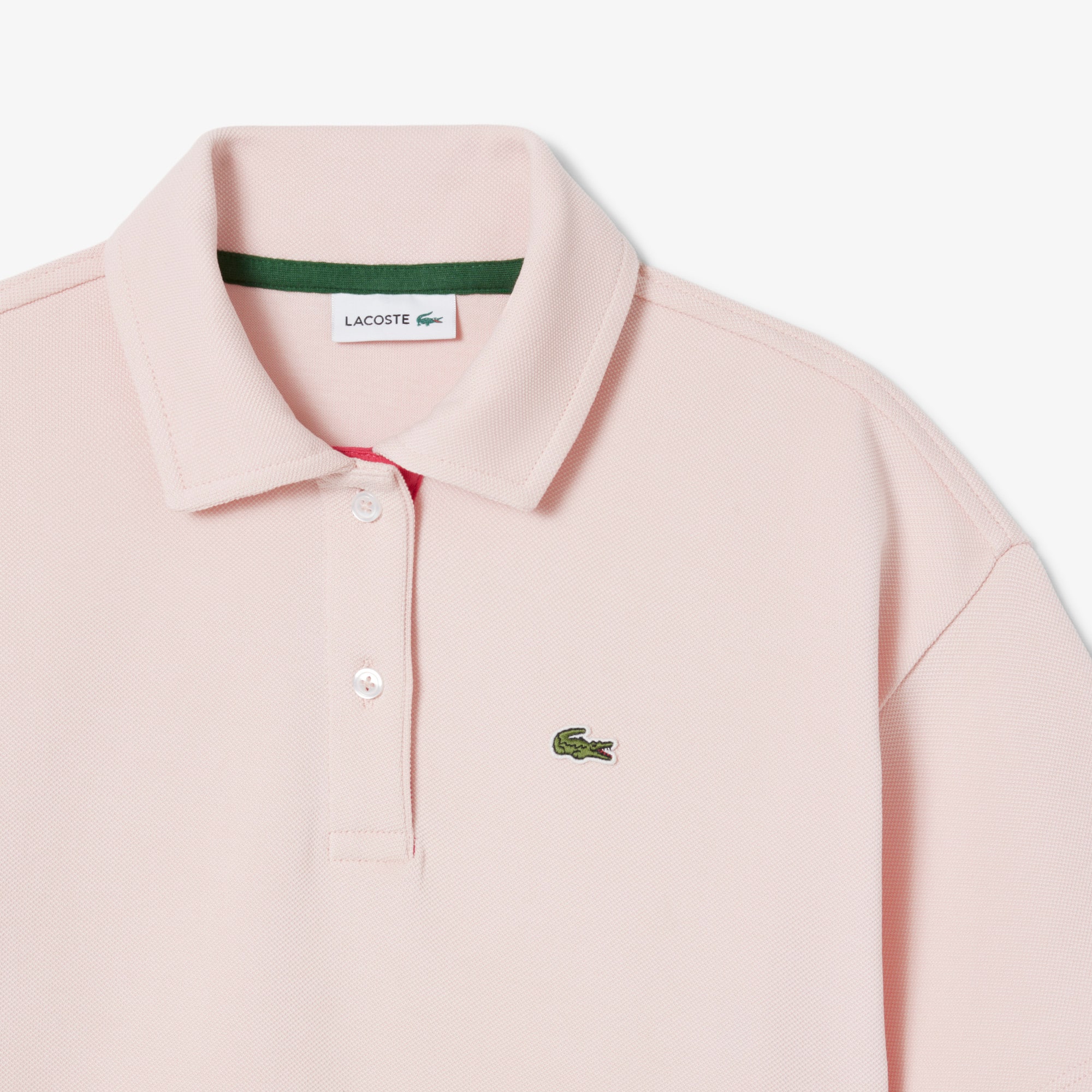 Thumbnail - Lacoste Oversized Polohemd aus Piqué - Hellrosa Size 12 - 16A