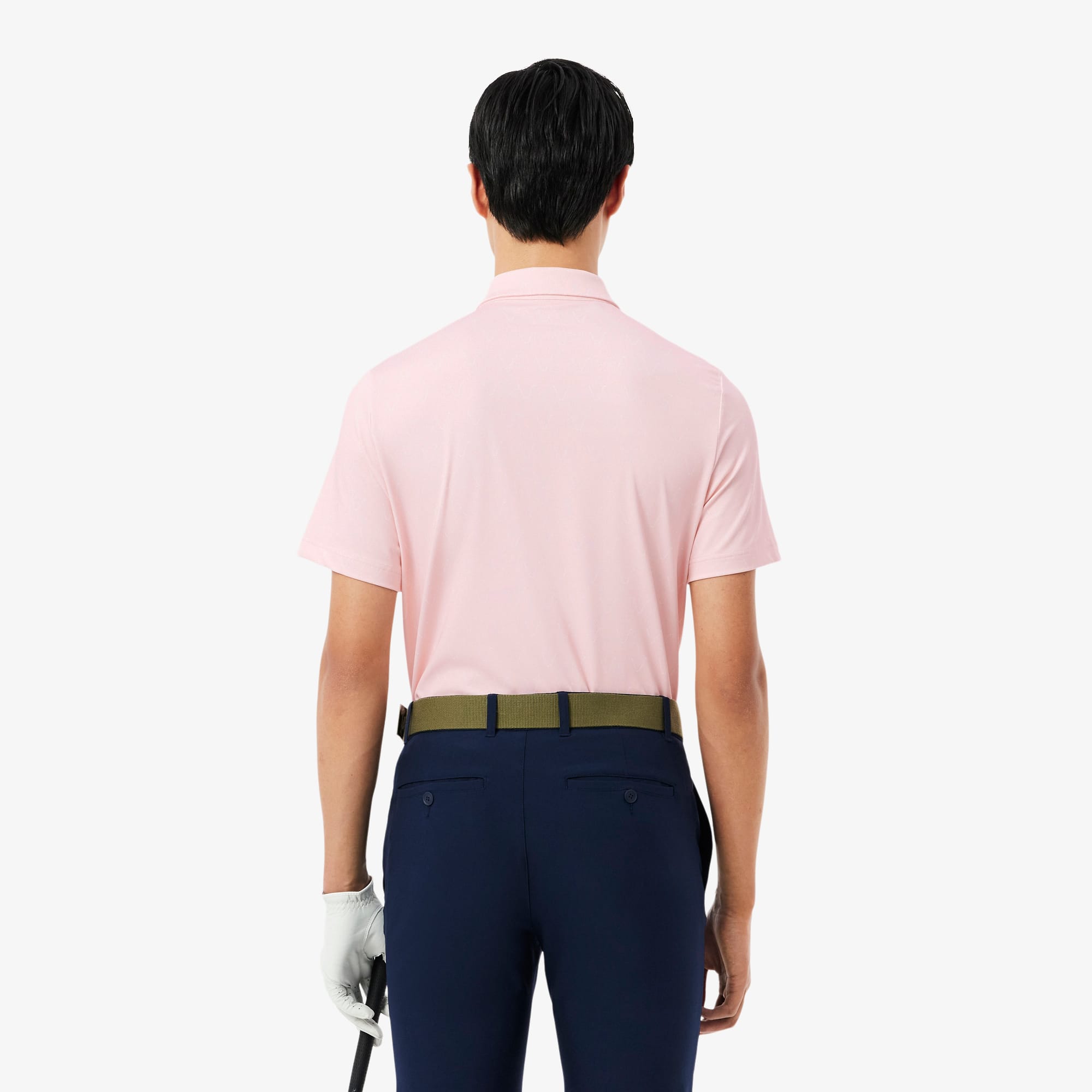 Thumbnail - Lacoste Golf-Polohemd mit Print, Regular Fit - Hellrosa / Weiß Size 6 - XL