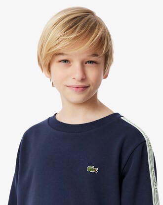 Sweatshirt aus Baumwolle mit Logostreifen