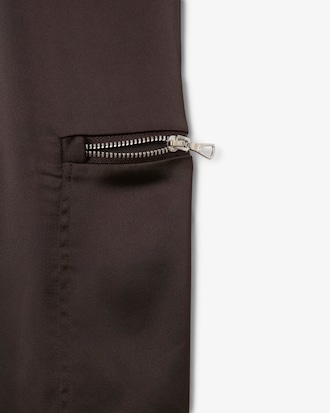 Übergroße Jogginghose aus Satin