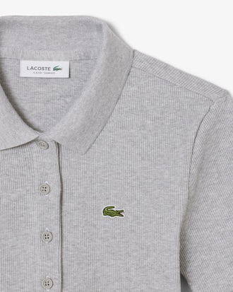 Slim Fit-Polohemd L.12.D aus gerippter Baumwolle