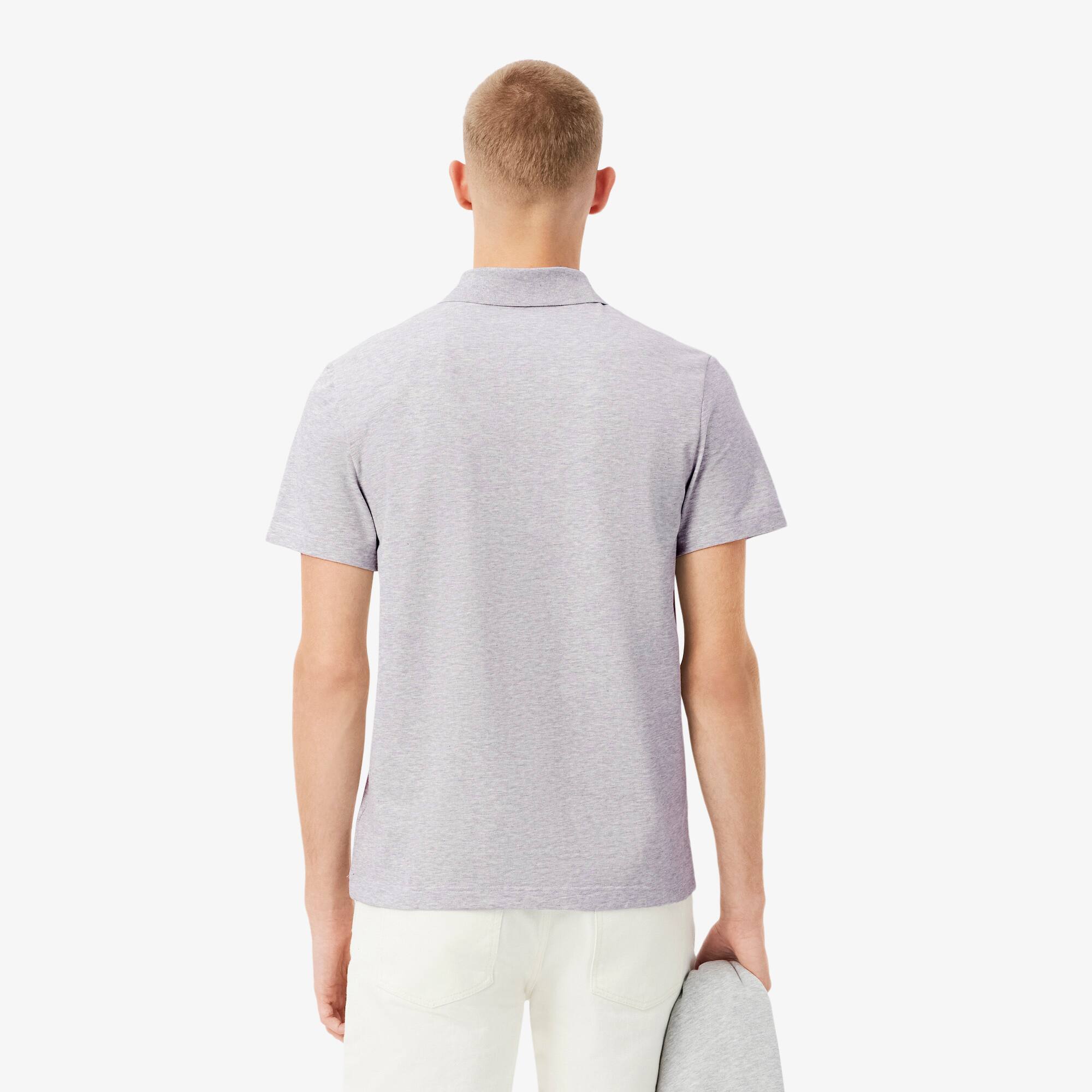 Thumbnail - Lacoste Regular Fit-Polohemd aus Baumwolle - Heidekraut Grau Size L