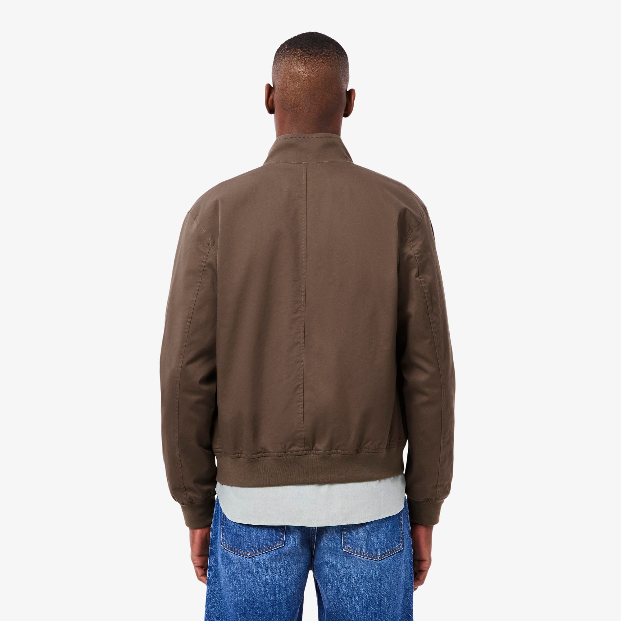 Thumbnail - Lacoste Wasserabweisende Harrington-Jacke aus Twill - Braun Size 48 - S-M