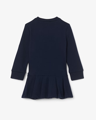 Kleid aus Fleece mit langen &Auml;rmeln