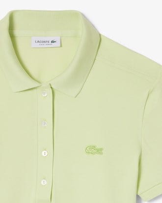 Slim Fit Damen LACOSTE Poloshirt aus Stretch-Baumwoll-Piqu&eacute;
