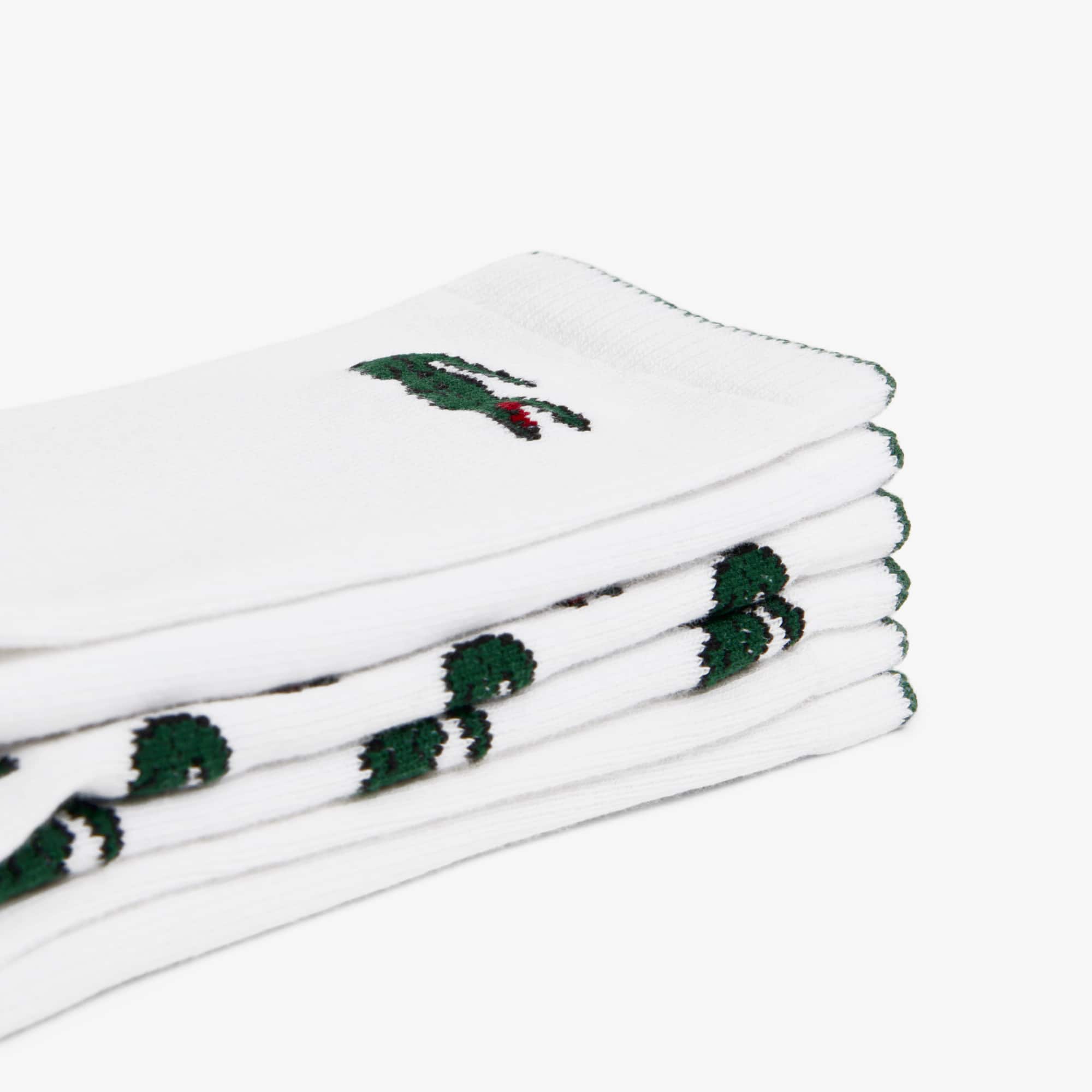 Thumbnail - Lacoste 3er-Pack Baumwollsocken - Weiß / Grün Size 6 - 34-38