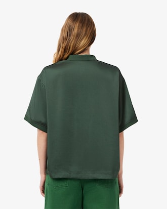 Seidiges Oversized-Polohemd