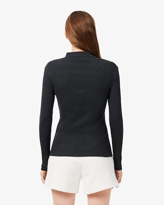 Slim Fit-Polohemd L.12.D aus gerippter Baumwolle