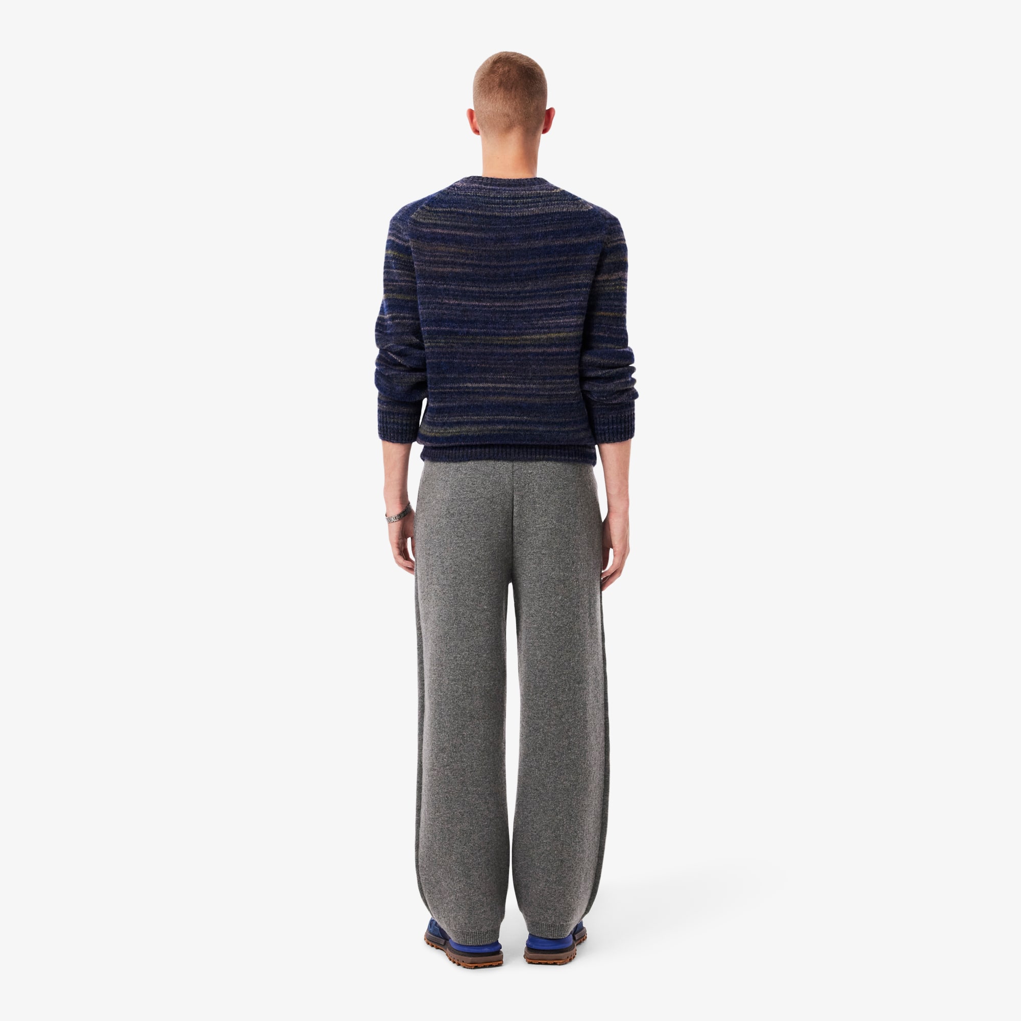 Thumbnail - Lacoste Loose Fit-Hose aus Merinowolle - Heidekraut Grau Size M