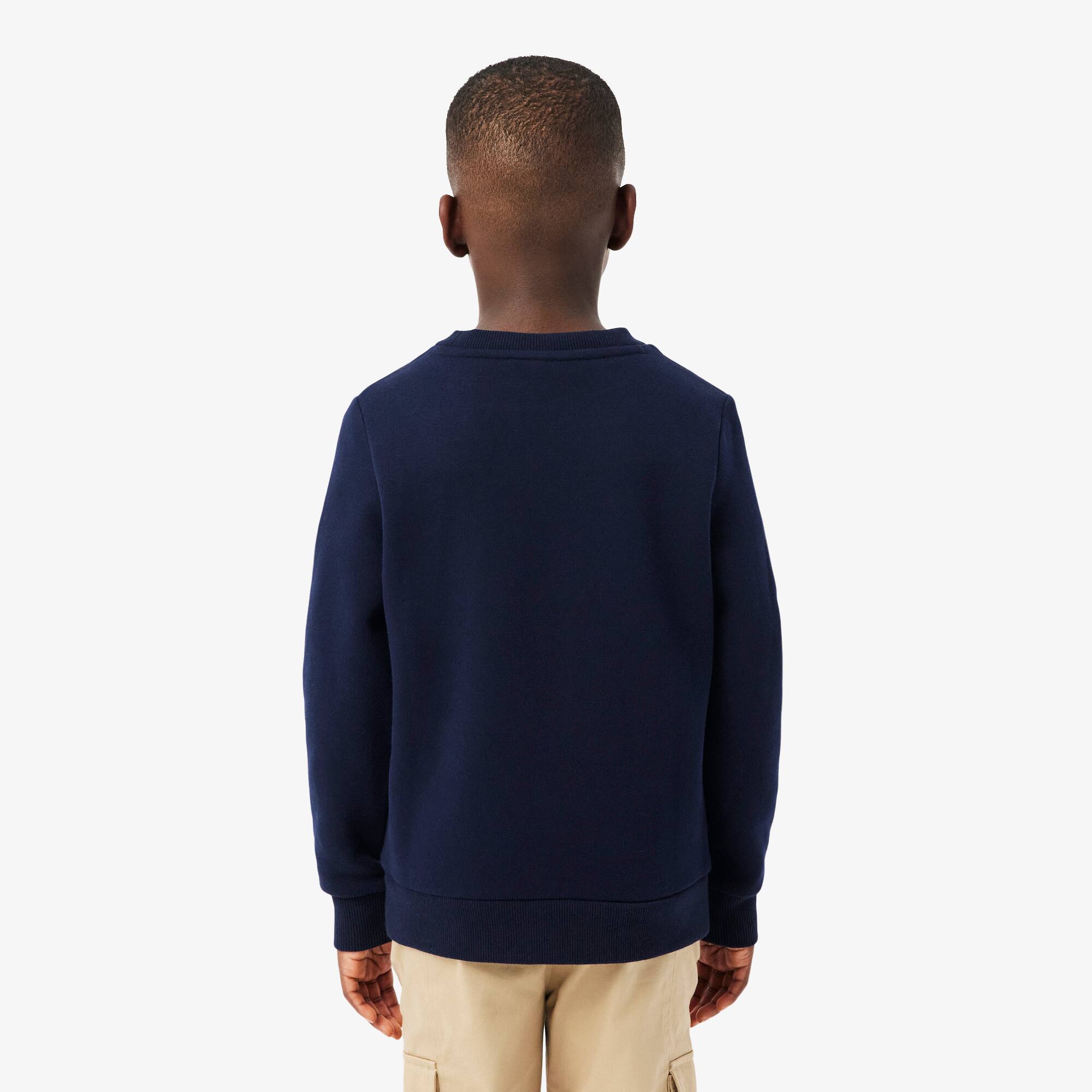 Thumbnail - Lacoste Fleece-Sweatshirt mit Colorblock-Design - Navy Blau / Khaki Grün / Weiß / Blau Size 8 - 8A