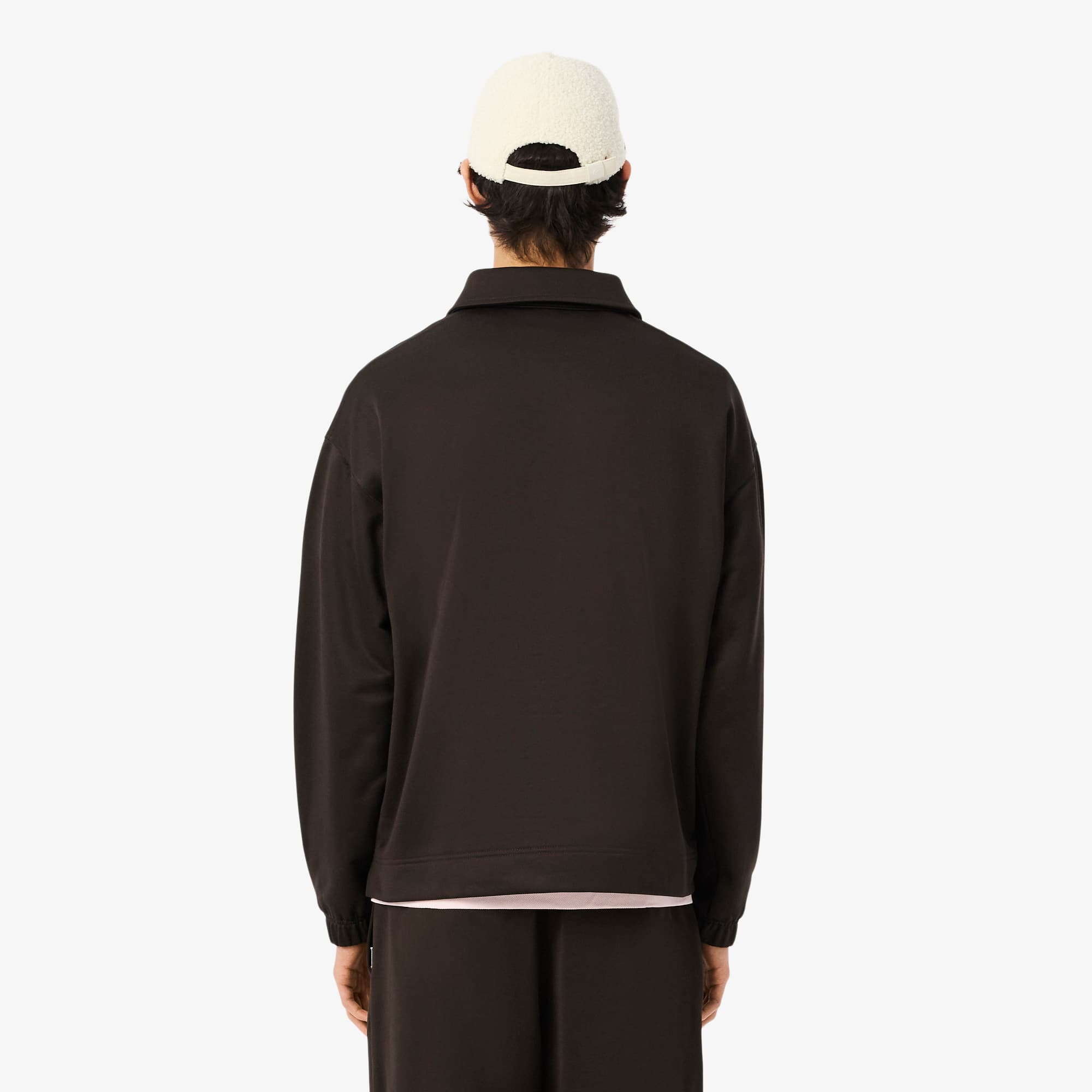 Thumbnail - Lacoste Loose Fit-Polo-Sweatshirt aus Fleece - Braun Size 6 - XL