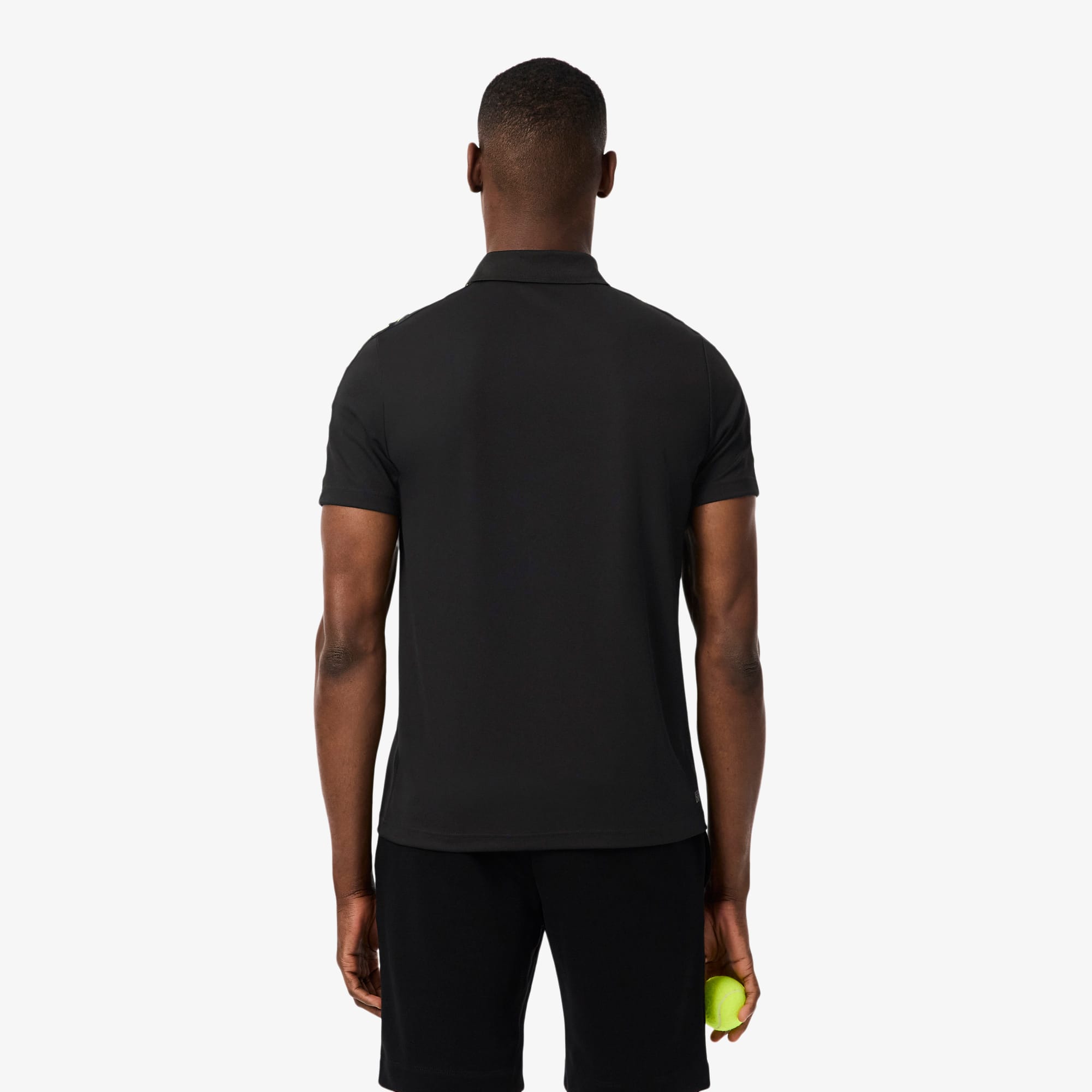 Thumbnail - Lacoste Tennis-Polohemd mit Branding-Streifen und Ultra-Dry-Technologie - Schwarz Size 3XL