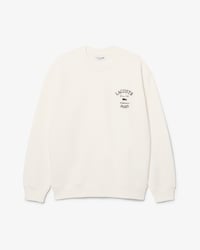 Besticktes Sweatshirt aus Fleece mit Rundhalsausschnitt