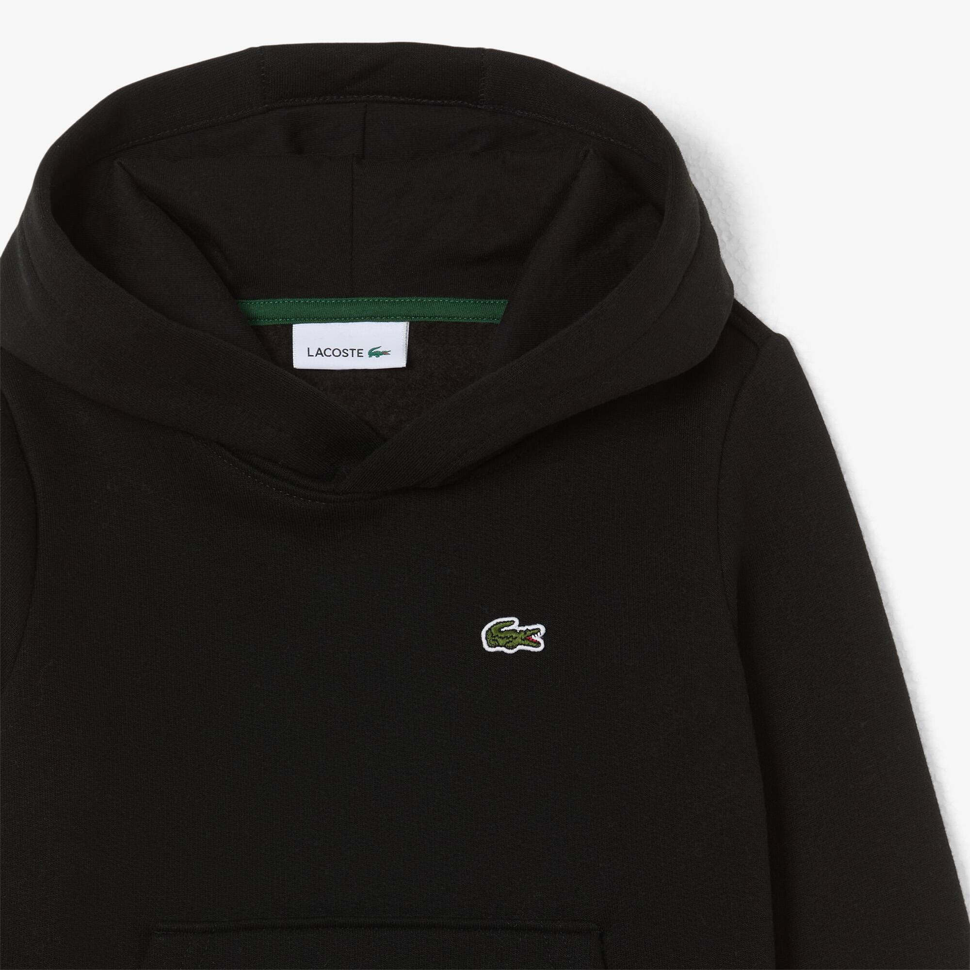 Thumbnail - Lacoste Unisex Fleece-Hoodie mit Kängurutasche - Schwarz Size 7 - 7A