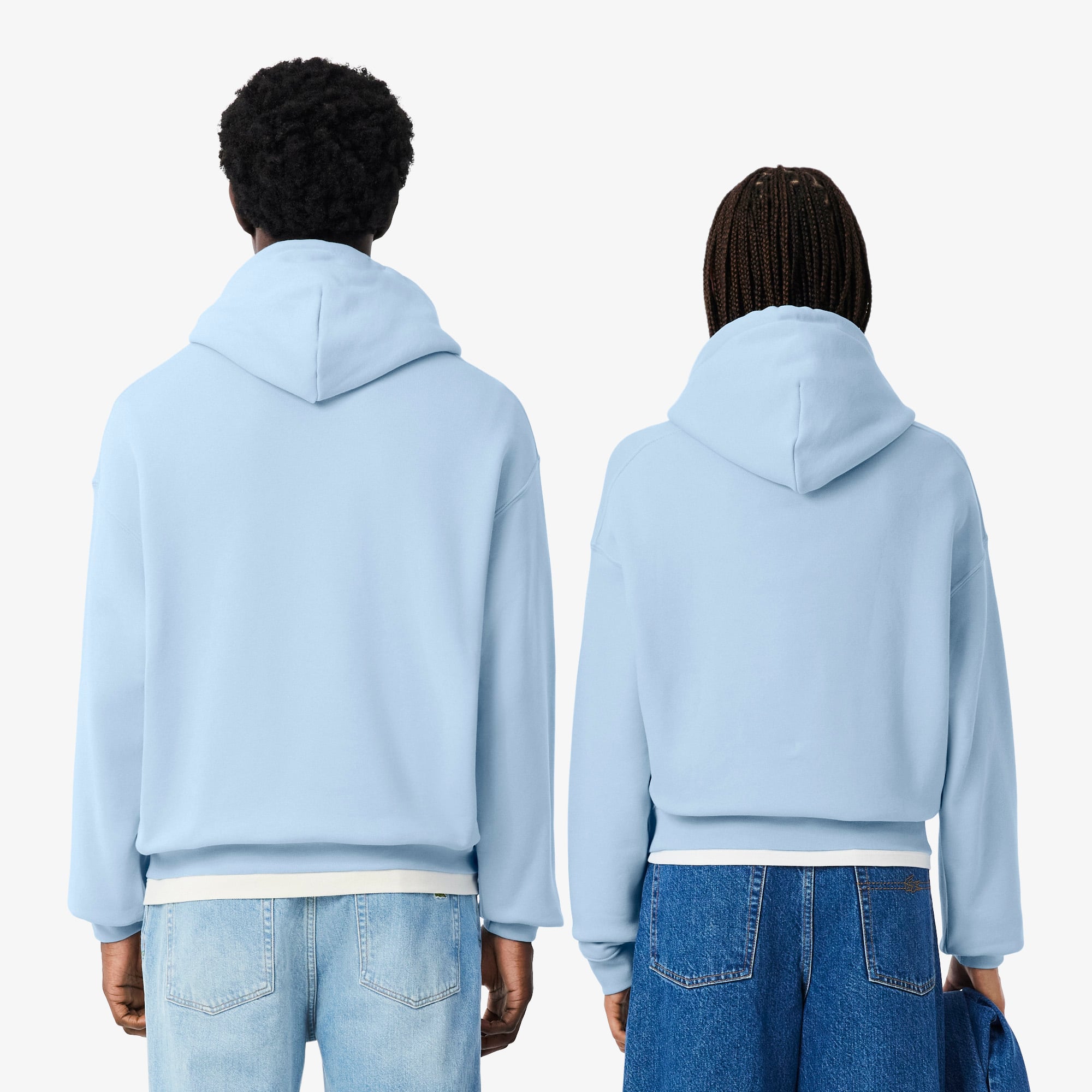 Thumbnail - Lacoste Hoodie aus schwerem Fleece - Pastellblau Size 6 - XL