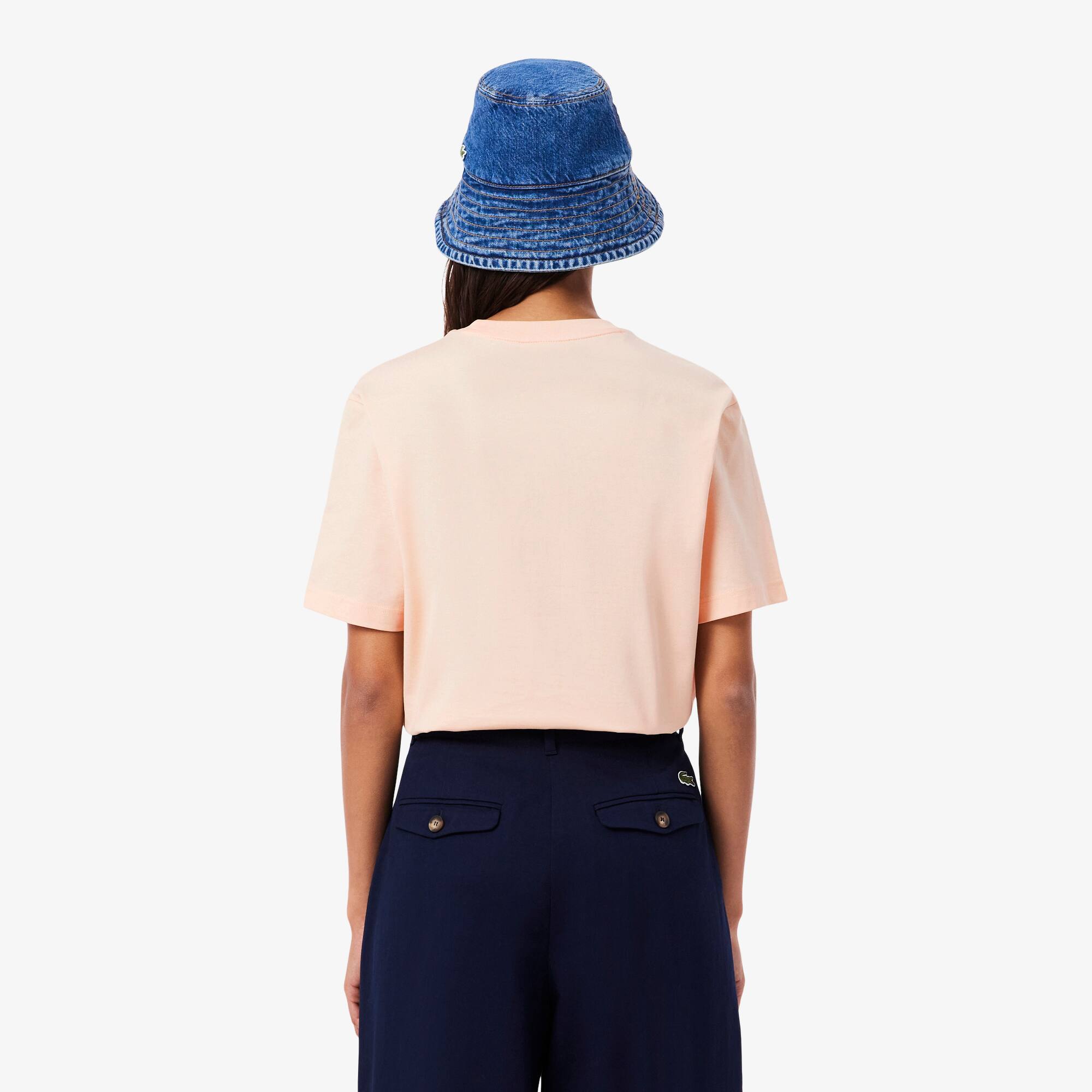 Thumbnail - Lacoste Relaxed Fit-T-Shirt aus weicher Baumwolle - Rose Pale Size 38