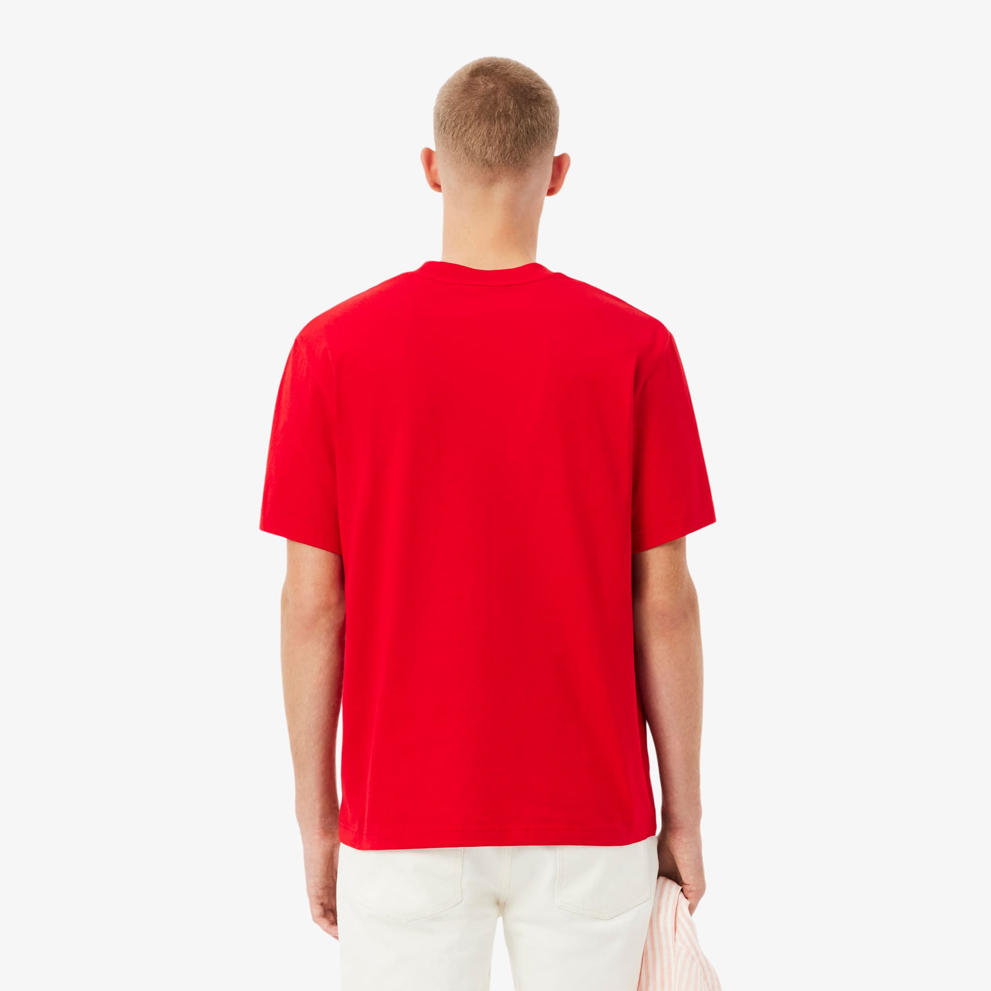 Thumbnail - Lacoste T-Shirt aus Baumwolle - Rot Size S