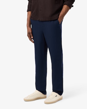 Regular Fit-Chinohose aus Leinen