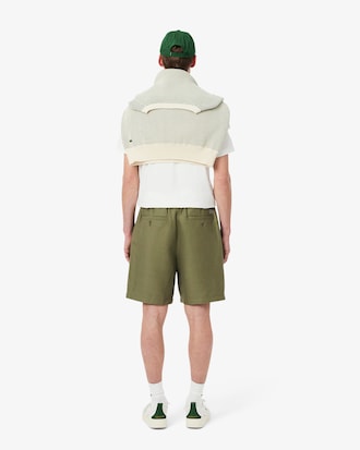 Regular Fit-Shorts aus Leinen