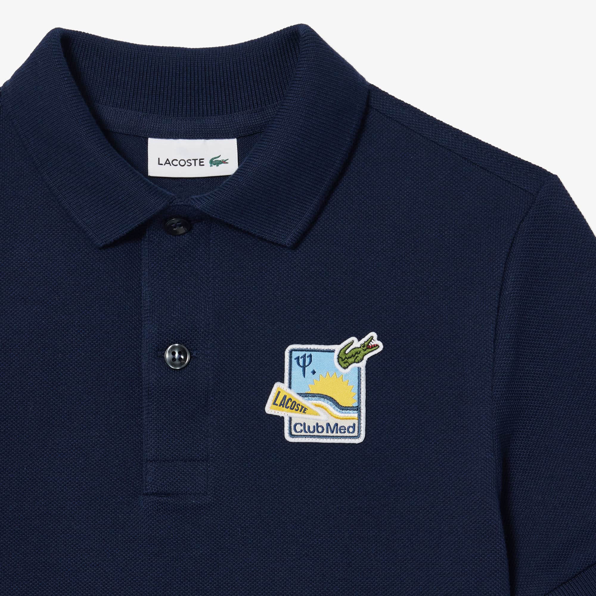 Thumbnail - Lacoste Lacoste x Club Med Poloshirt aus Piqué - Navy Blau Size 10 Jahre