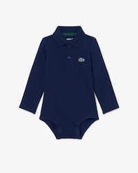 Baby-Body aus Piqu&eacute; mit langen &Auml;rmeln