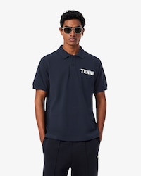 Classic Fit-Polohemd aus Petit Piqu&eacute; mit Print