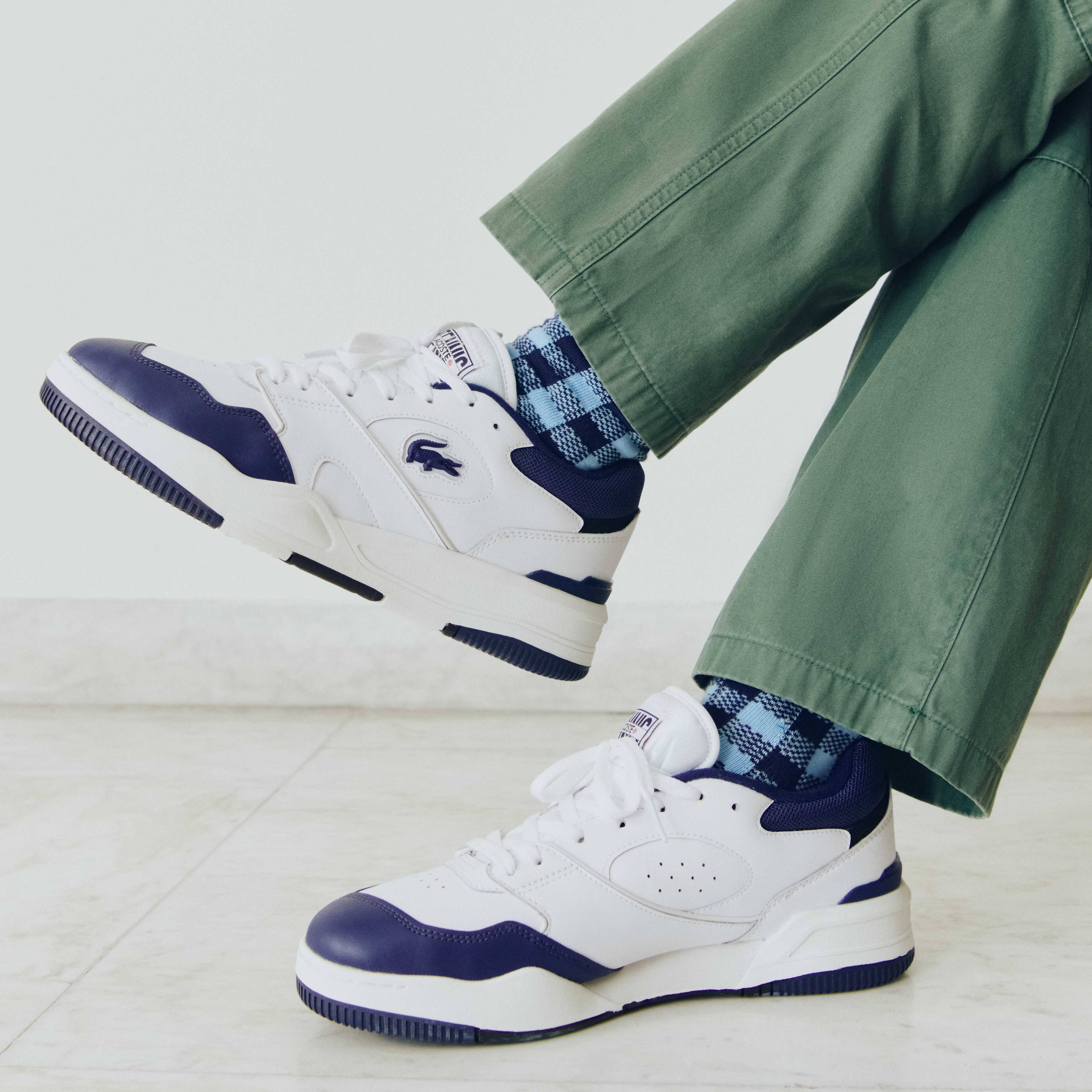 Herren-Sneaker Lineshot aus Leder mit Mesh-Schuhkragen - Sneakers 