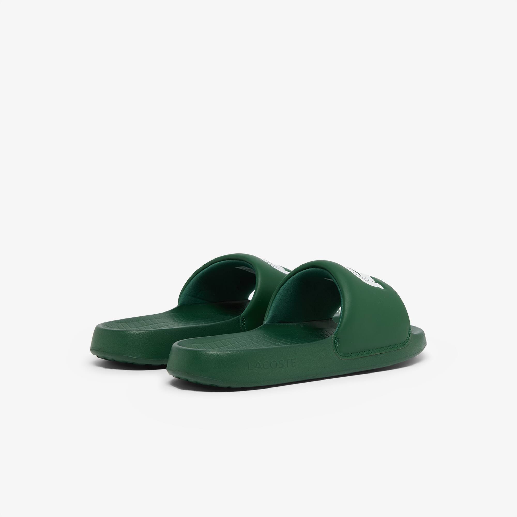 Thumbnail - Lacoste Herren-Schlappen Serve Slide 1.0 - DK GRN/WHT Size 44.5