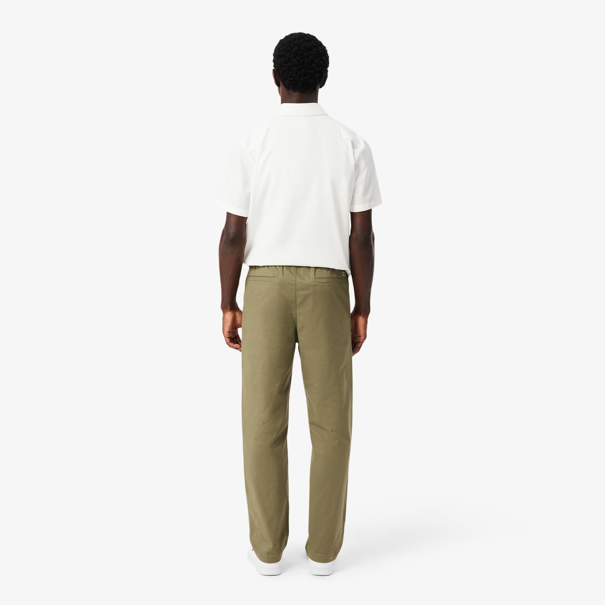 Thumbnail - Lacoste Regular Fit-Chinohose aus Baumwoll-Twill - Khaki Grün Size L