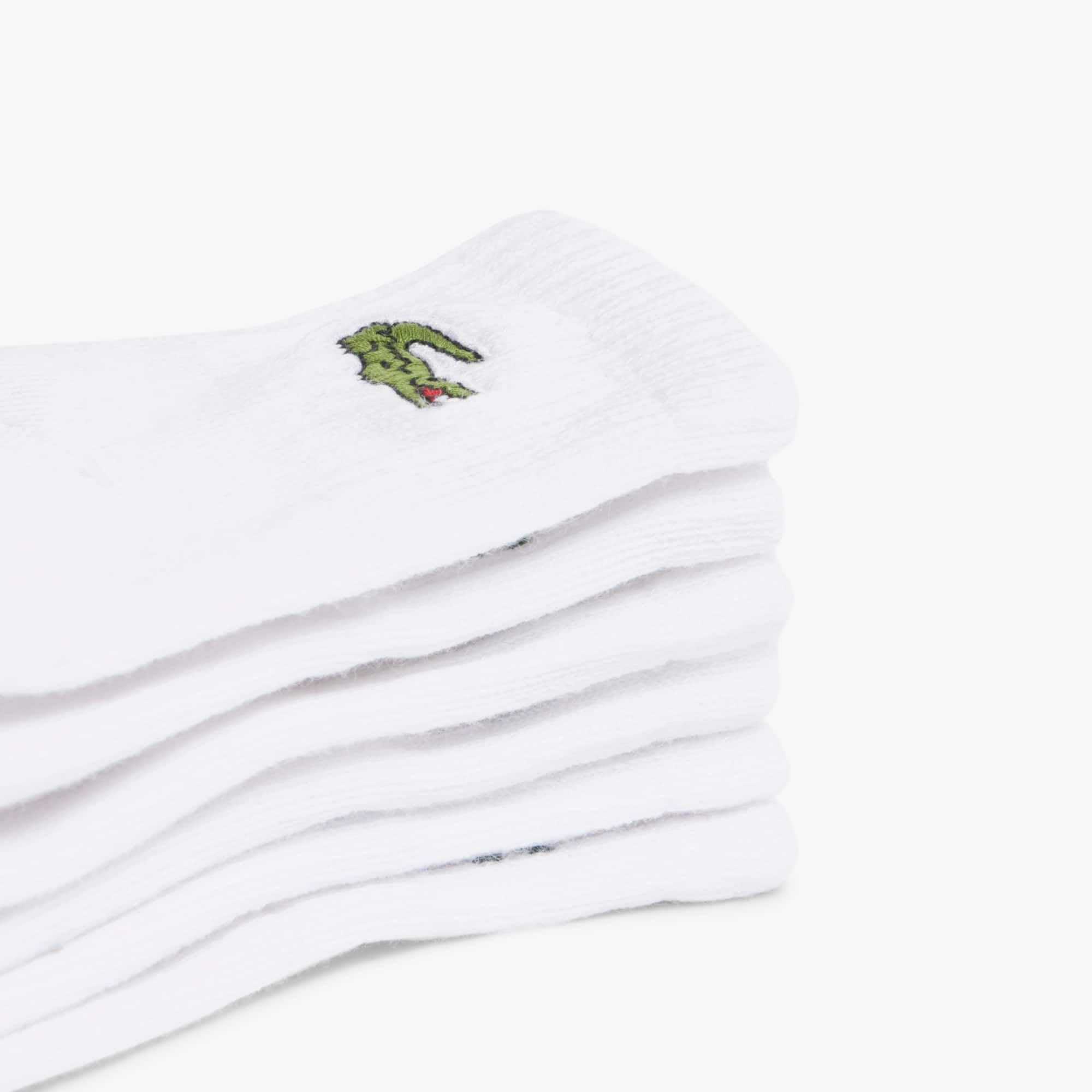 Thumbnail - Lacoste Unisex 3er-Pack Baumwollsocken - Weiß / Grün Size 4 - 18-23