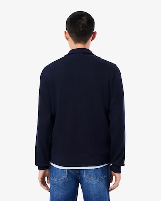 Sweatshirt aus Interlock mit hohem Kragen und Reißverschluss