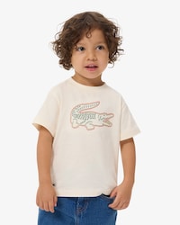 T-Shirt aus Baumwolle mit gesticktem Krokodil