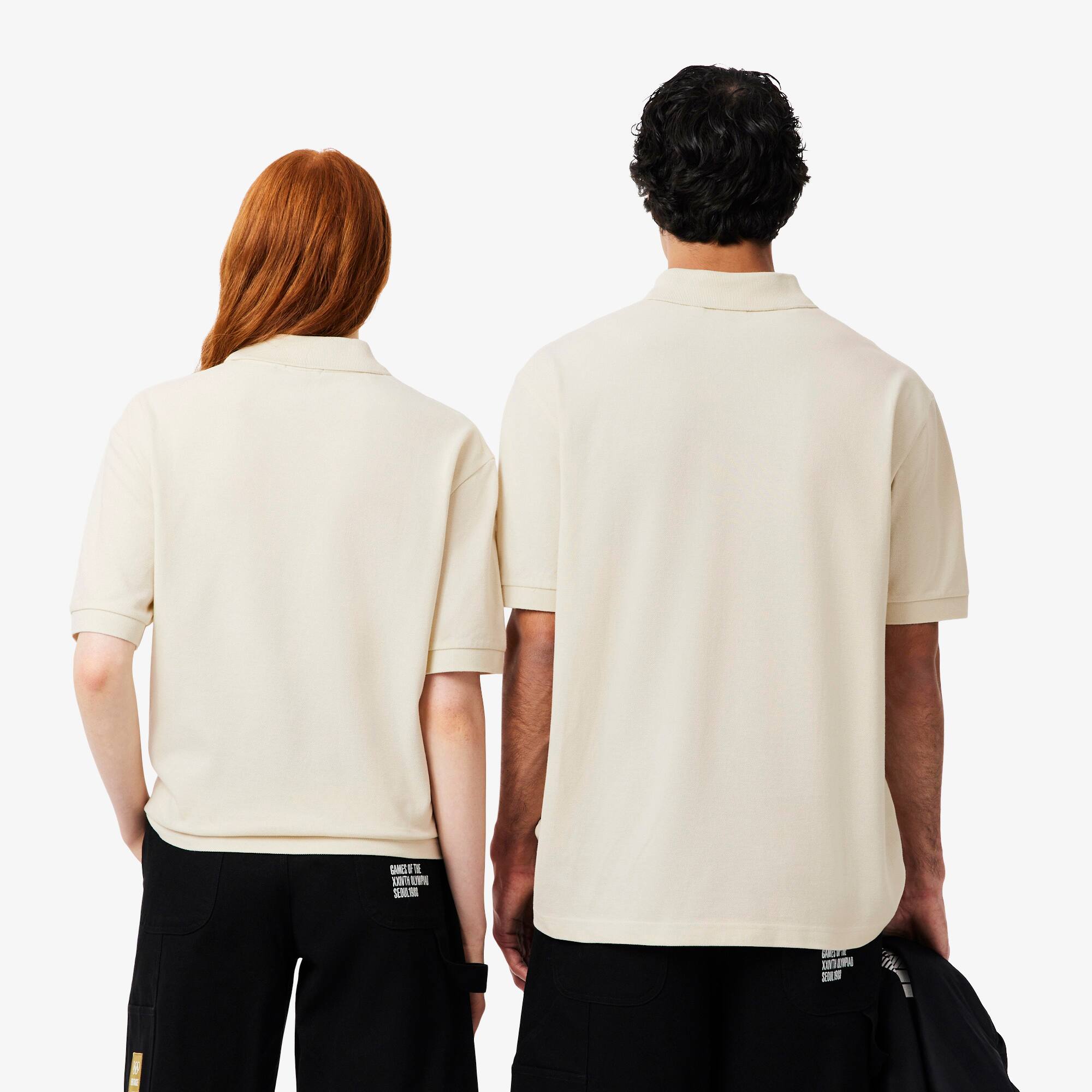 Thumbnail - Lacoste Polohemd Olympic Heritage Seoul 1988 - Beige Size M