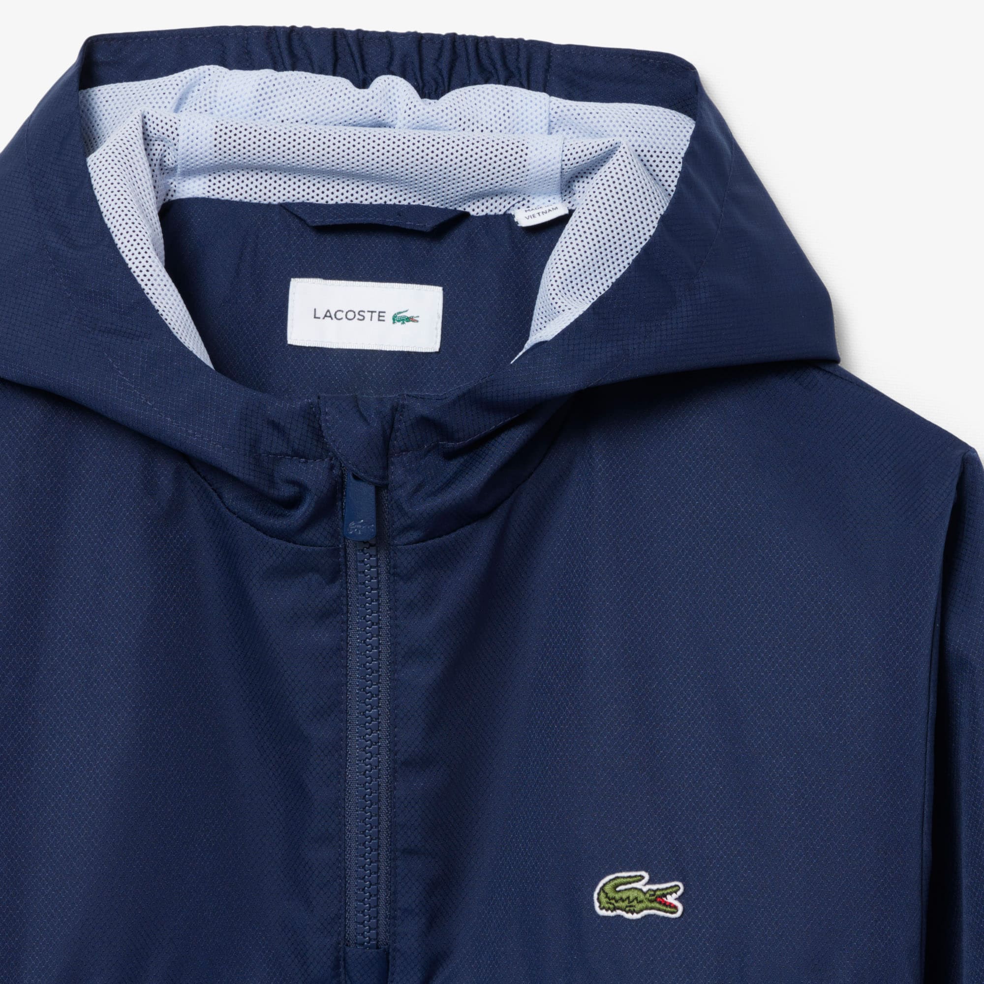 Thumbnail - Lacoste Windjacke aus Diamant-Taft mit Kapuze - Navy Blau Size 9 - 10A