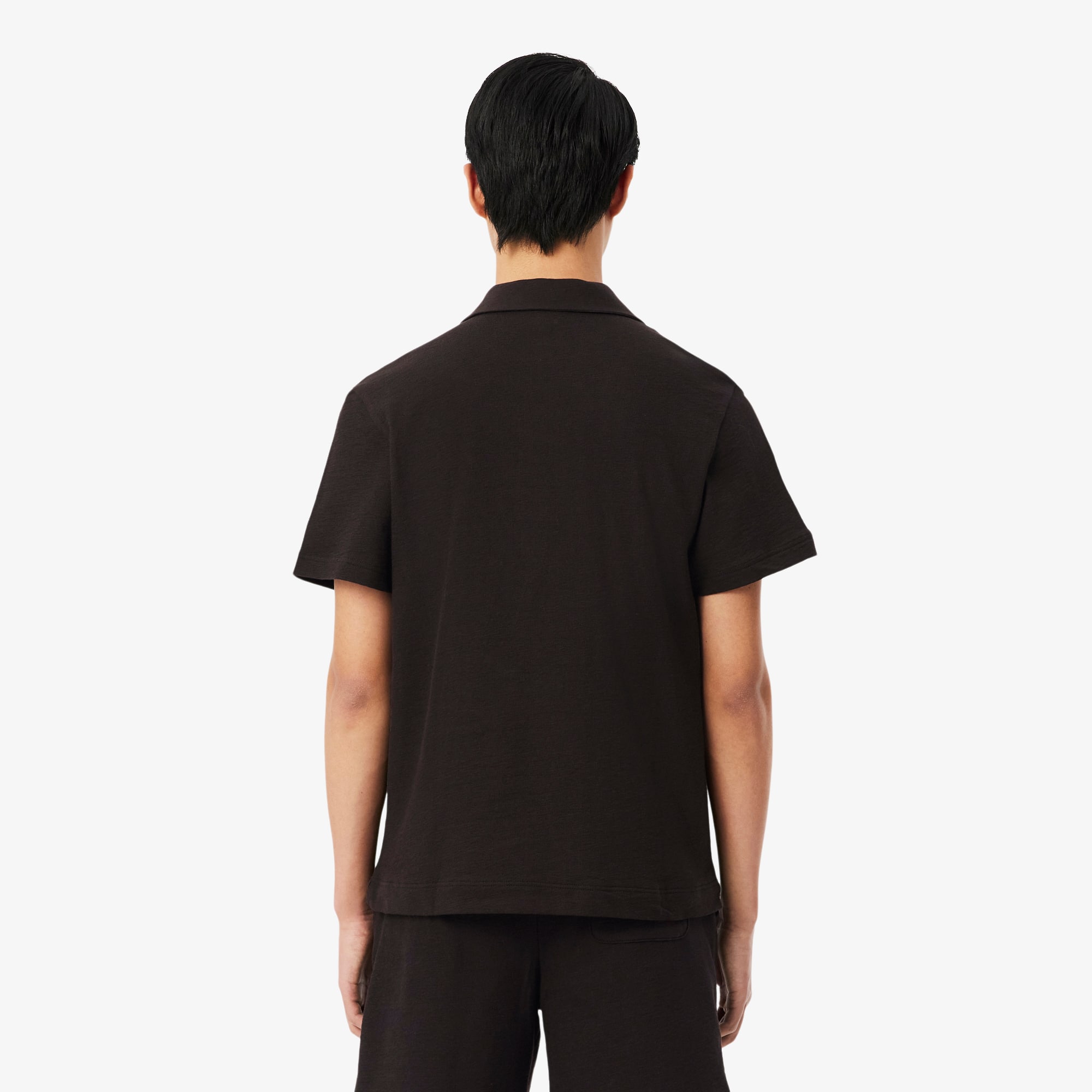 Thumbnail - Lacoste Strukturiertes Classic Fit-Polohemd - Braun Size XXL