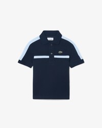 Polohemd aus Petit Piqu&eacute; mit Colorblock-Design