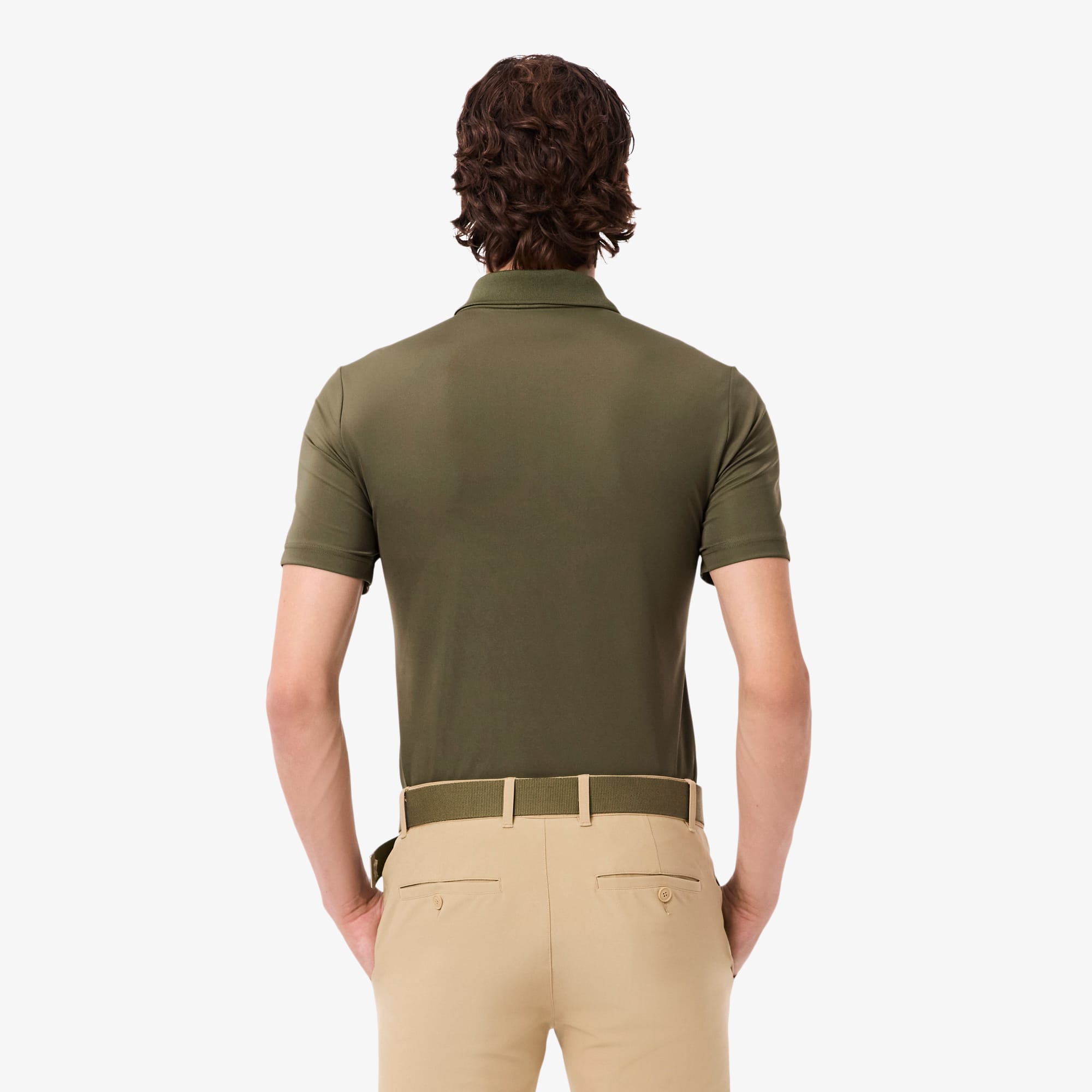 Thumbnail - Lacoste Golf-Polohemd mit UV-Schutz, Regular Fit - Khaki Grün Size L