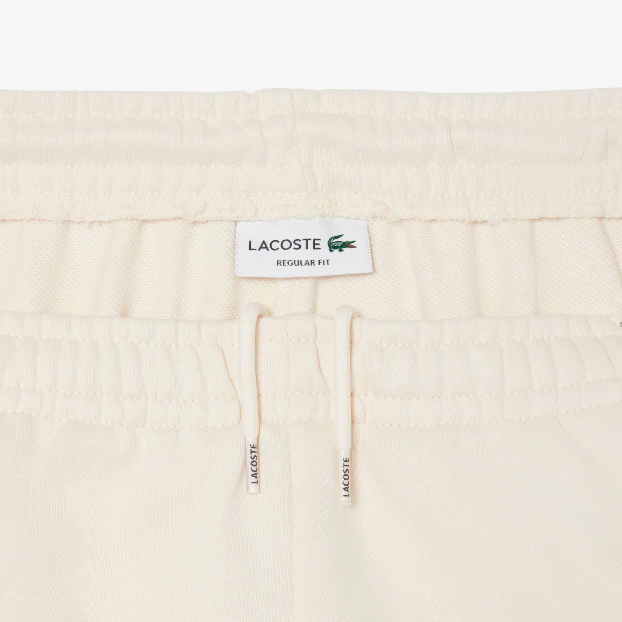 Thumbnail - Lacoste Regular Fit-Shorts aus Fleece mit Colorblock-Design - Beige Size XS