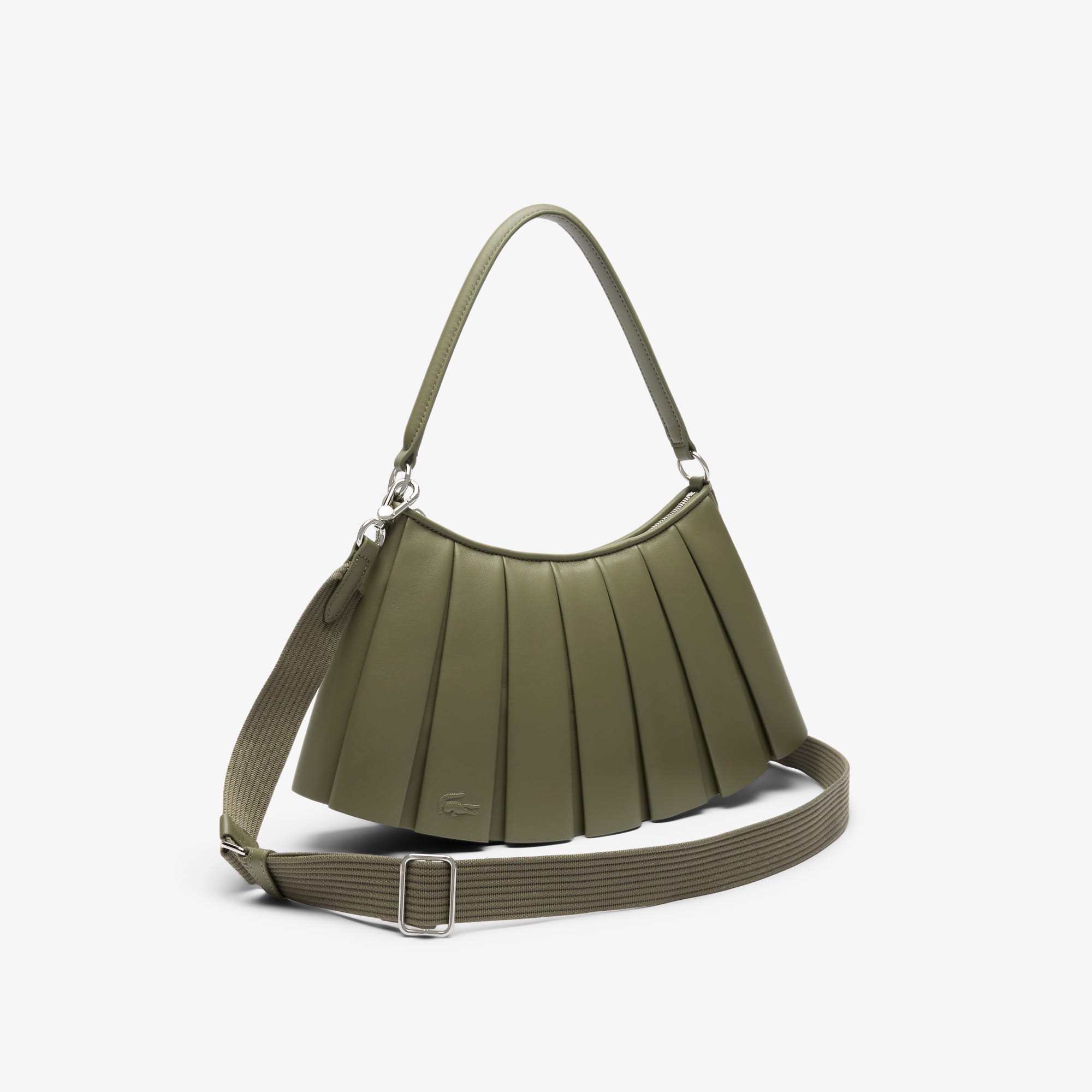 Thumbnail - Lacoste Mittelgroße Runway Lenglen Tasche aus Leder - KAKI Size One Size