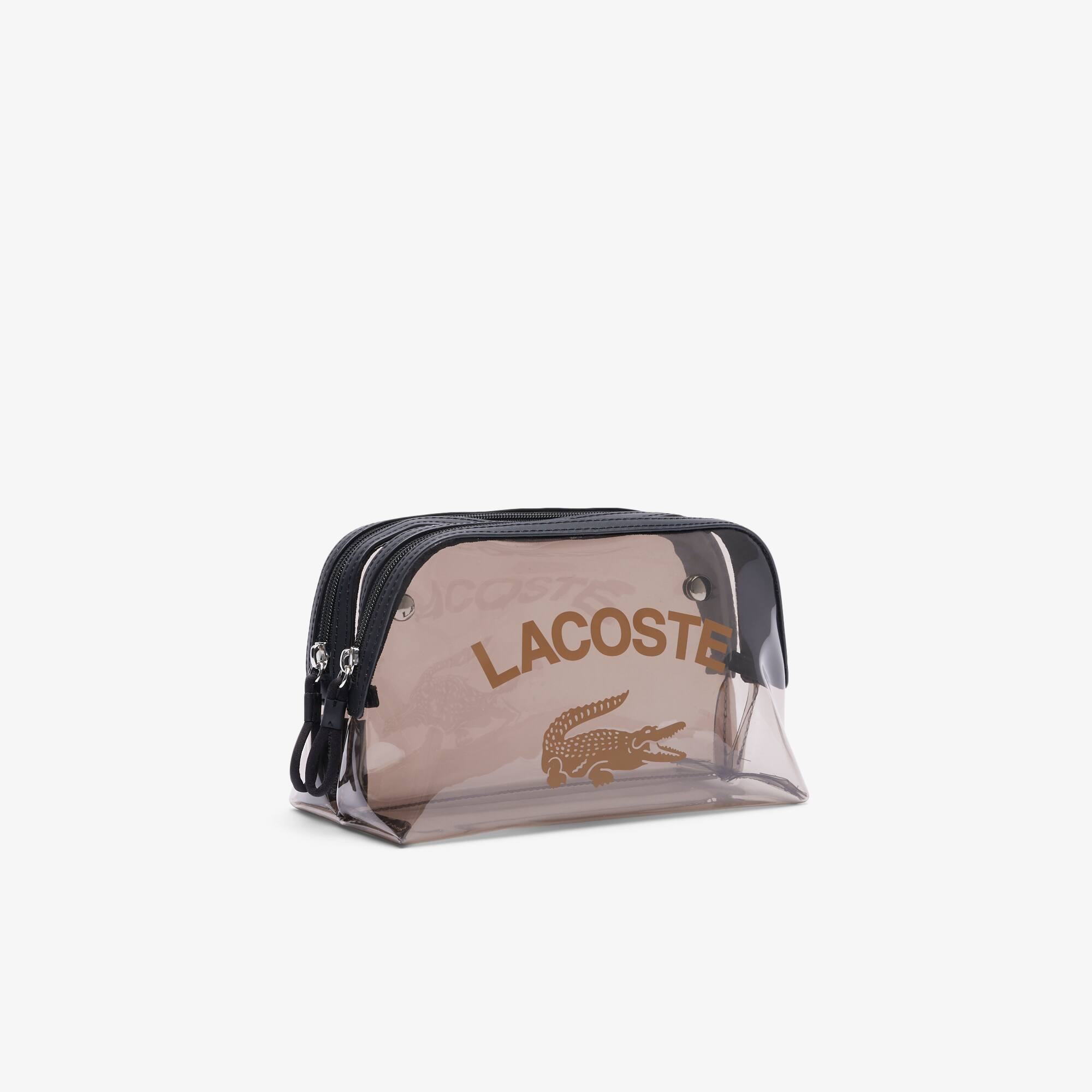 Thumbnail - Lacoste Transparente Kosmetiktasche Anna - TRANSPARENT NOIR ERMINE Size One Size