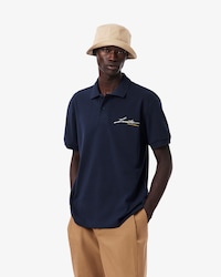 Franz&ouml;sisches Classic Fit-Polohemd aus Piqu&eacute; mit Print